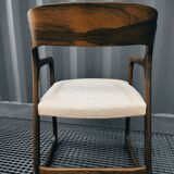 Baumann rosewood sleigh armchair