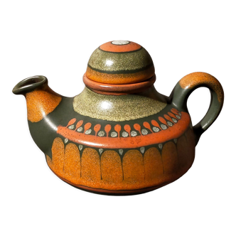 Ceramic teapot kmk manuell west-germany 70s, lima décor