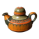 Ceramic teapot kmk manuell west-germany 70s, lima décor