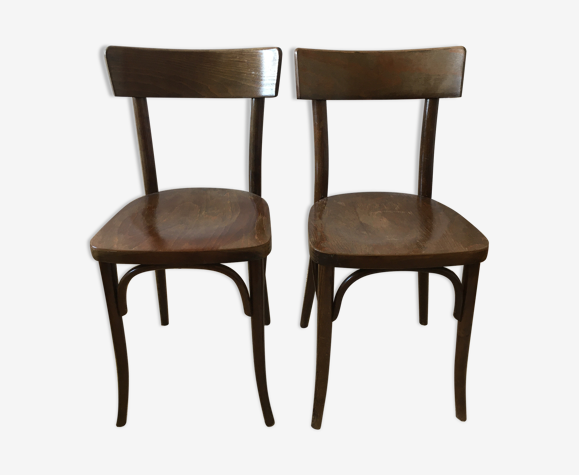 Lot de deux chaises bistrot Thonet