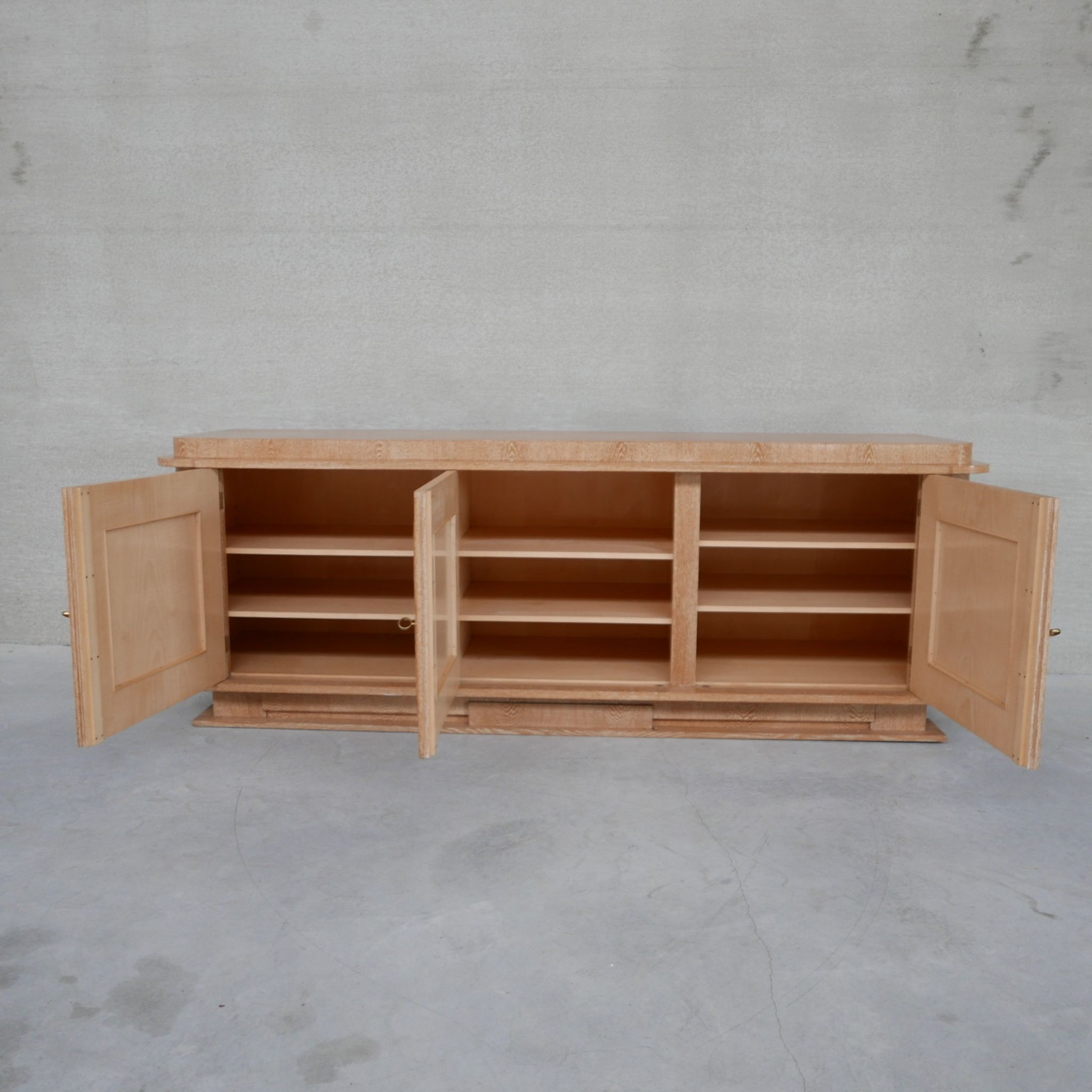 Art Deco Limed Oak Sideboard attributed to André Arbus