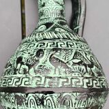Ancient Greek/Rhodes amphora vase, with inclusions of animal decorations Greek mythology