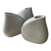 Trio de vases vintage en porcelaine