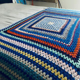Wool crochet blanket