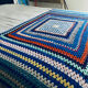 Wool crochet blanket