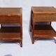 Pair of cane bedside tables