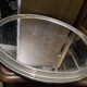 Art Deco aluminum and mirror serving tray