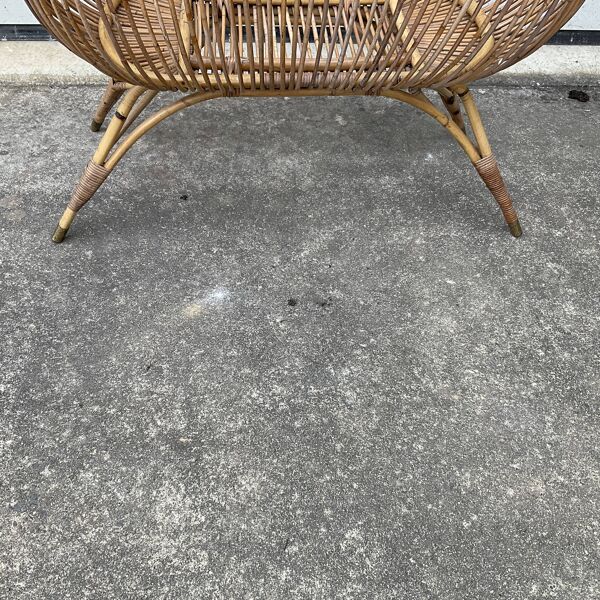 Berceau en rotin vintage