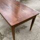 Farmhouse dining table in solid wood with 1 drawer, 1930, 209x80cm.