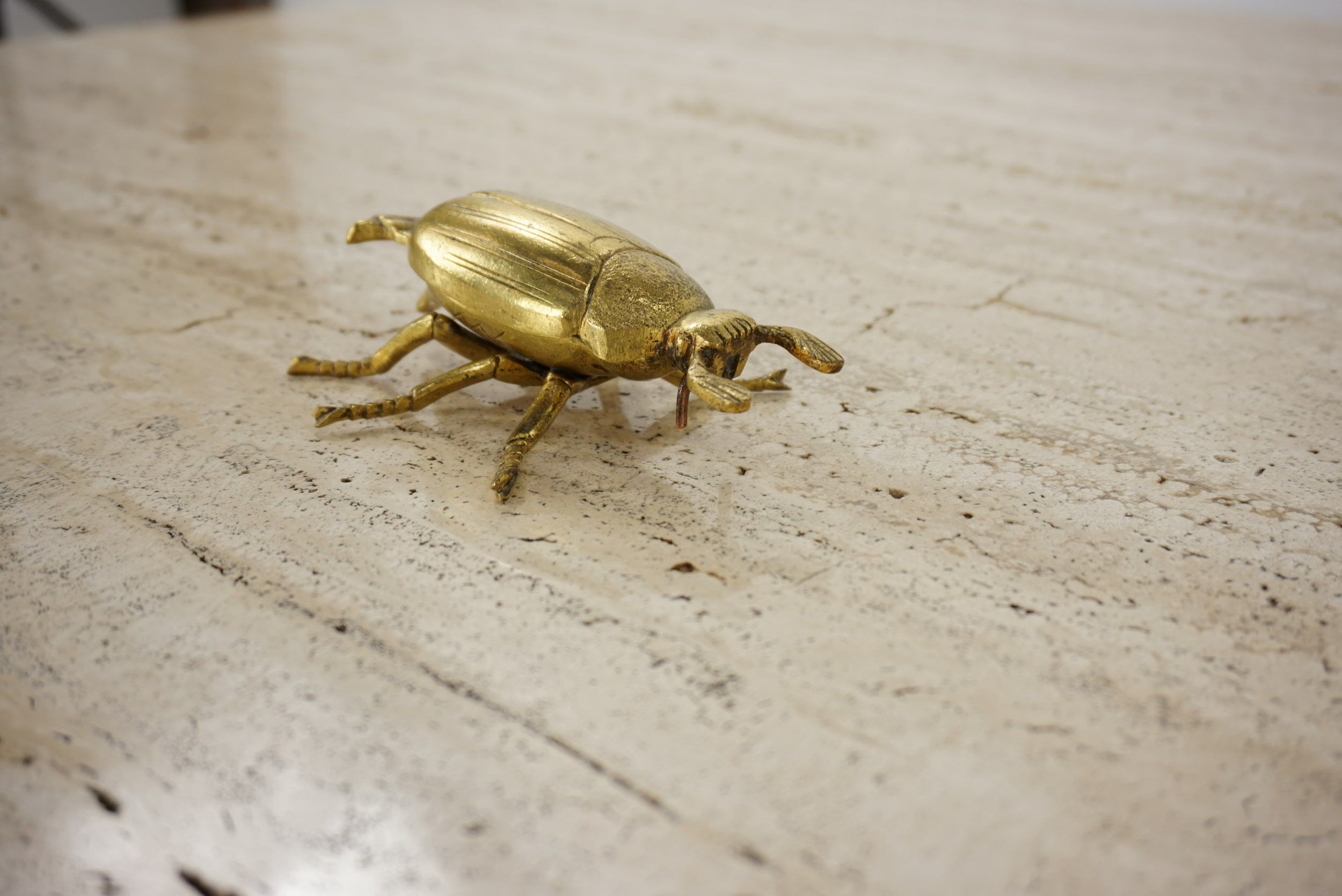 60s coffee table in teak and travertine
