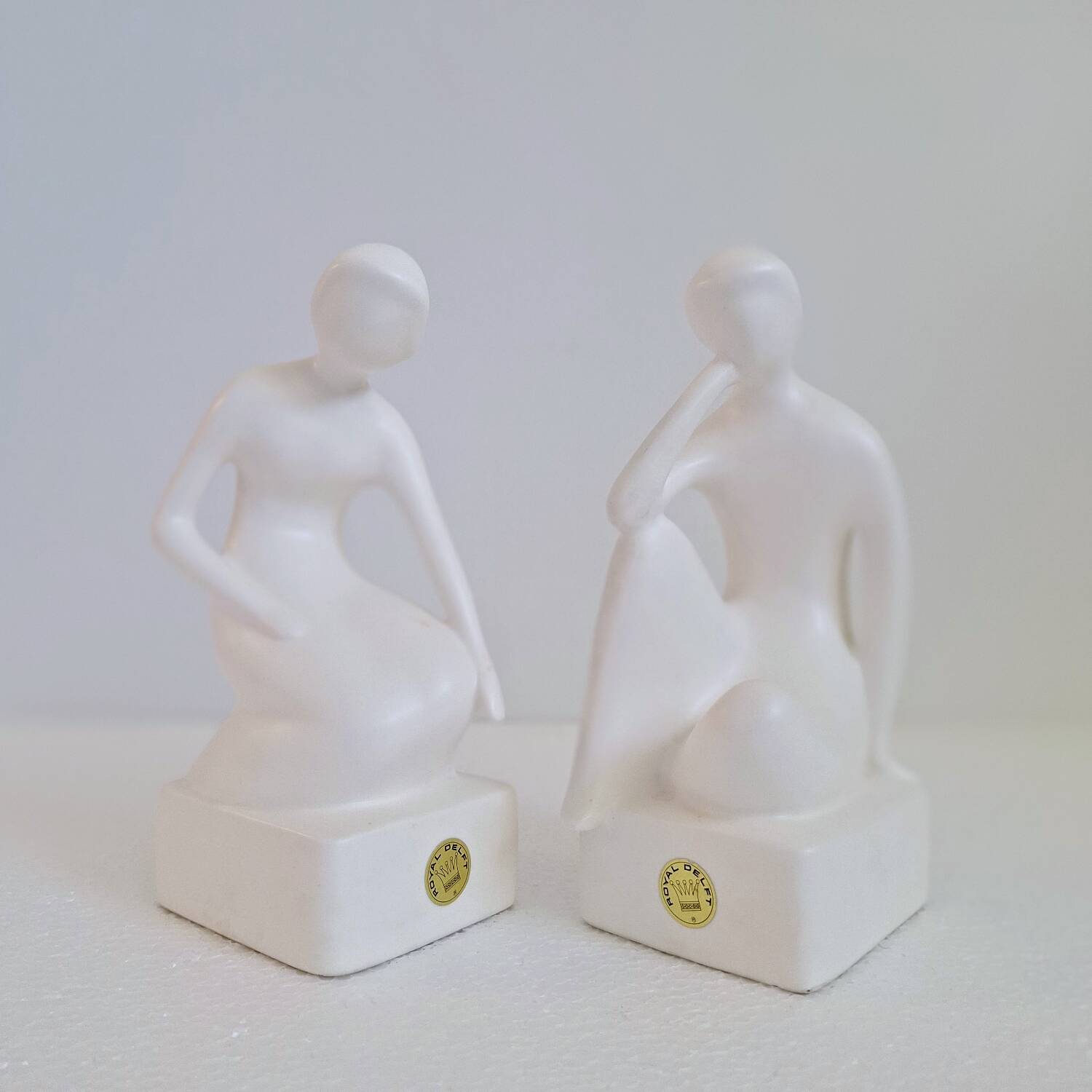Mid-century figurative bookends by Royal Delf