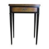 Modern style writing table, the top opening to 2 side shelves