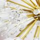 Starred brass chandelier by Emil Stejnar, Austria, 1960s.