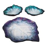 Plates ceramic cabbage leaf Chambost