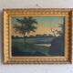 Huile sur panneau paysage ancien