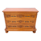 Light oak chest of drawers from the early 20th century, Western Europe. After renovation.