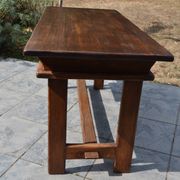 "Brutalist" farmhouse desk/table in solid oak