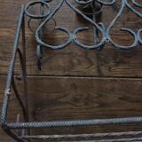 Wrought iron flower planter shelf