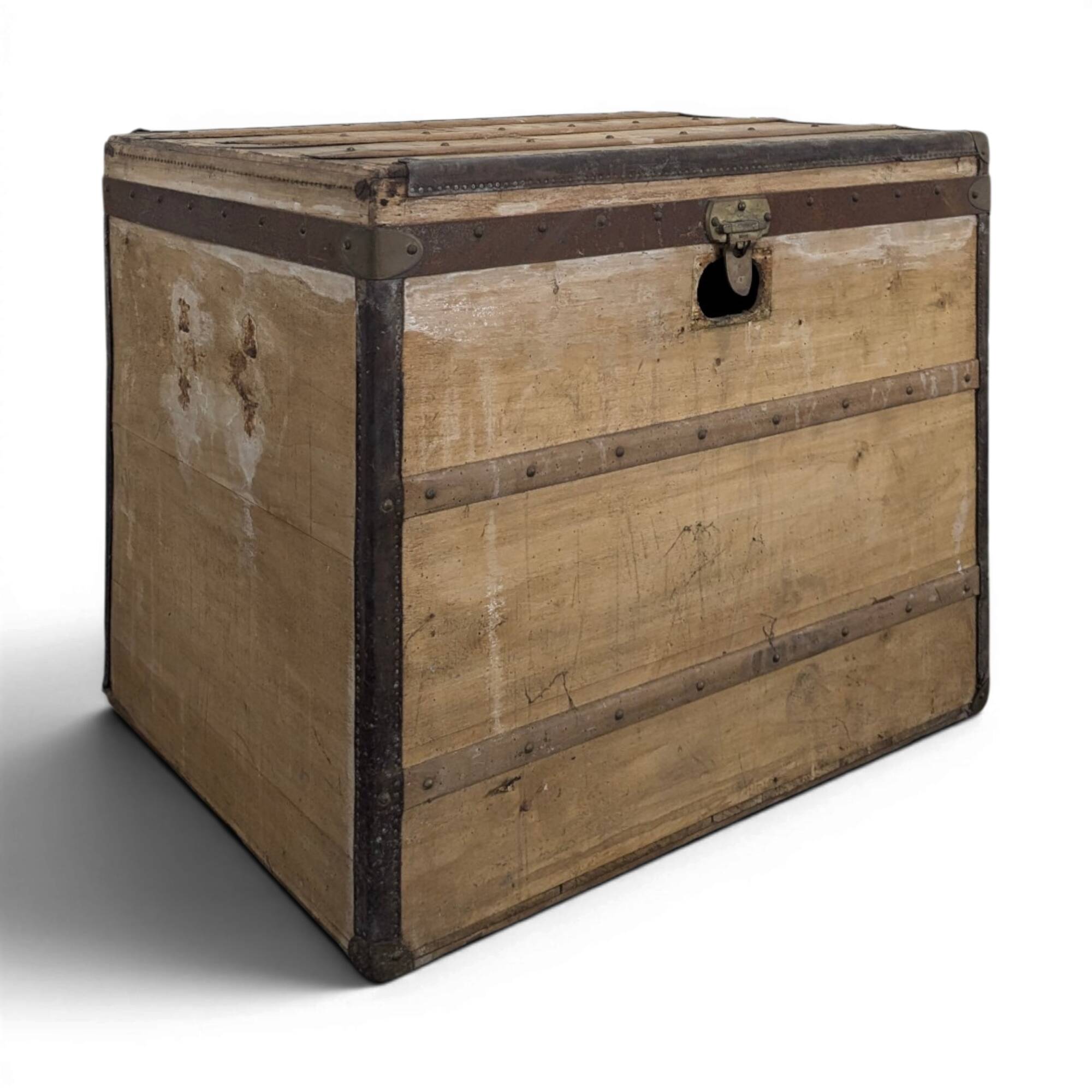 Malle de voyage en bois