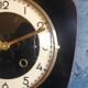 Vintage formica clock silent wall clock "black and red"