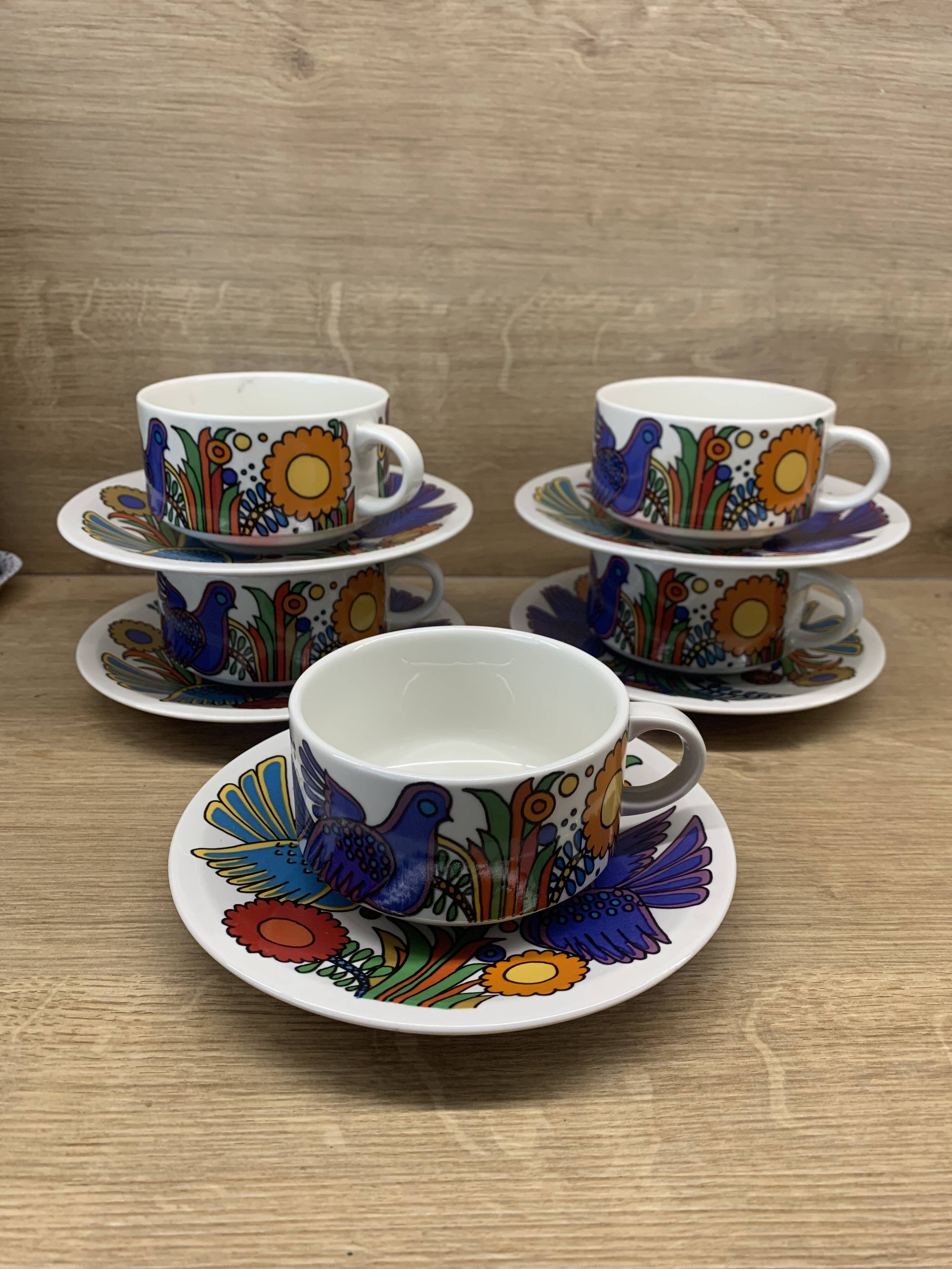 Set of 5 big coffe cups Villeroy & Boch Acapulco