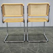 Pair of Italian Cesca Cantilever Chairs after Marcel Breuer, 1970s