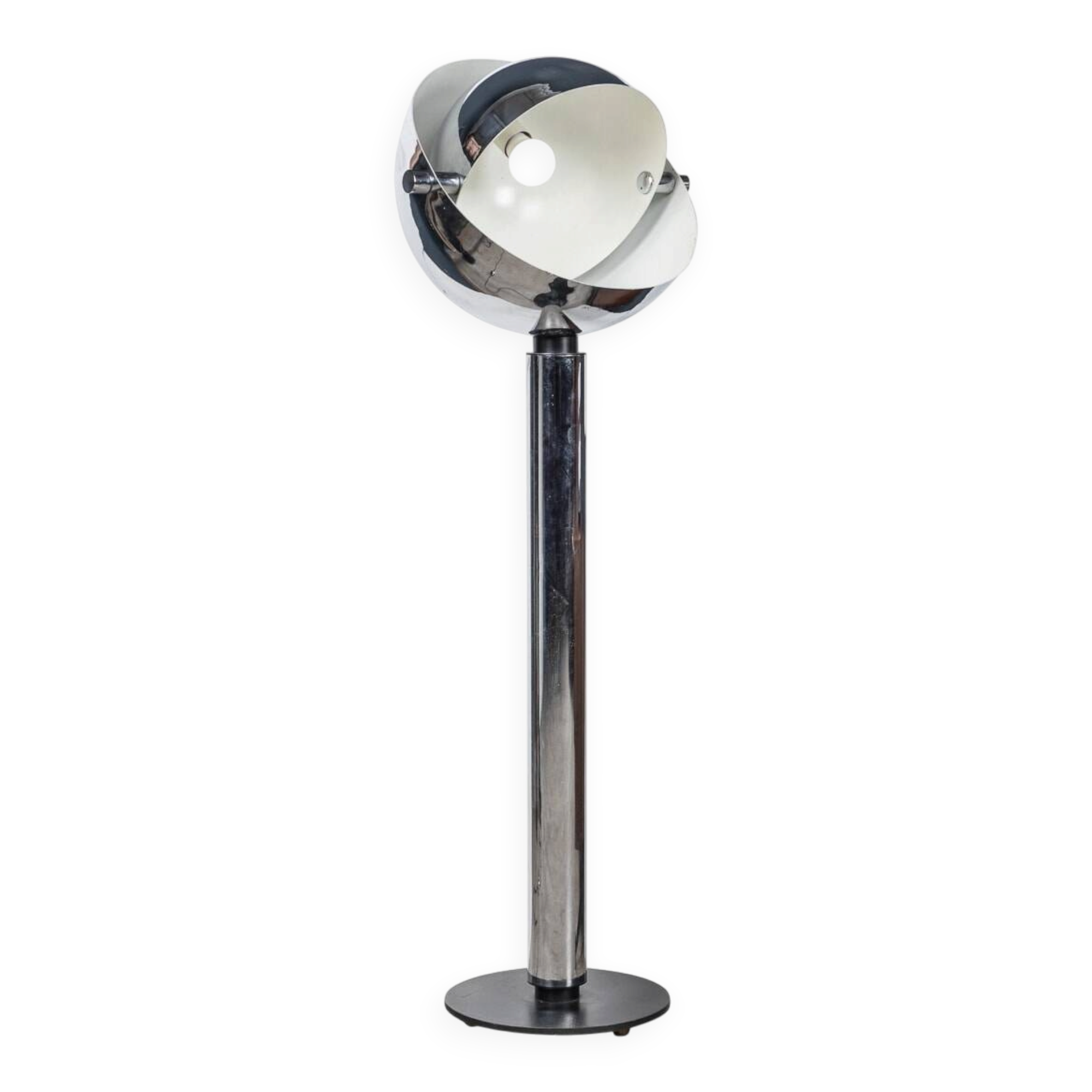 Une lampe de sol en chrome "espace" italienne du 20e siècle vers 1970
