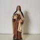 statue religieuse de sainte thérèse de lisieux en plâtre peint