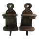 Pair of bedside tables, mountain folk art, circa 1960
