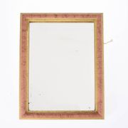 Old wooden mirror, gold, pink tint