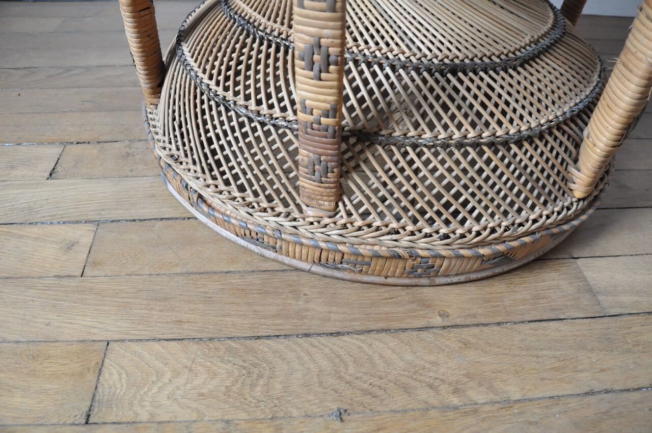 Fauteuil Emmanuelle en rotin et osier