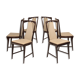 Osvaldo Borsani Mid Century Italian Mahogany Stained Dining Chairs for Arredamenti Borsani Varedo 1950