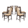 Osvaldo Borsani Mid Century Italian Mahogany Stained Dining Chairs for Arredamenti Borsani Varedo 1950