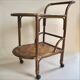 Rattan serving trolley