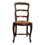 Chaises en merisier et paille