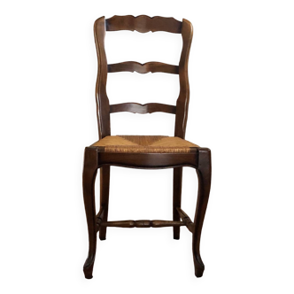 Chaises en merisier et paille