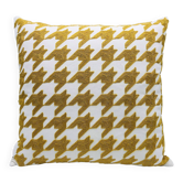 Cushion cover with houndstooth pattern.