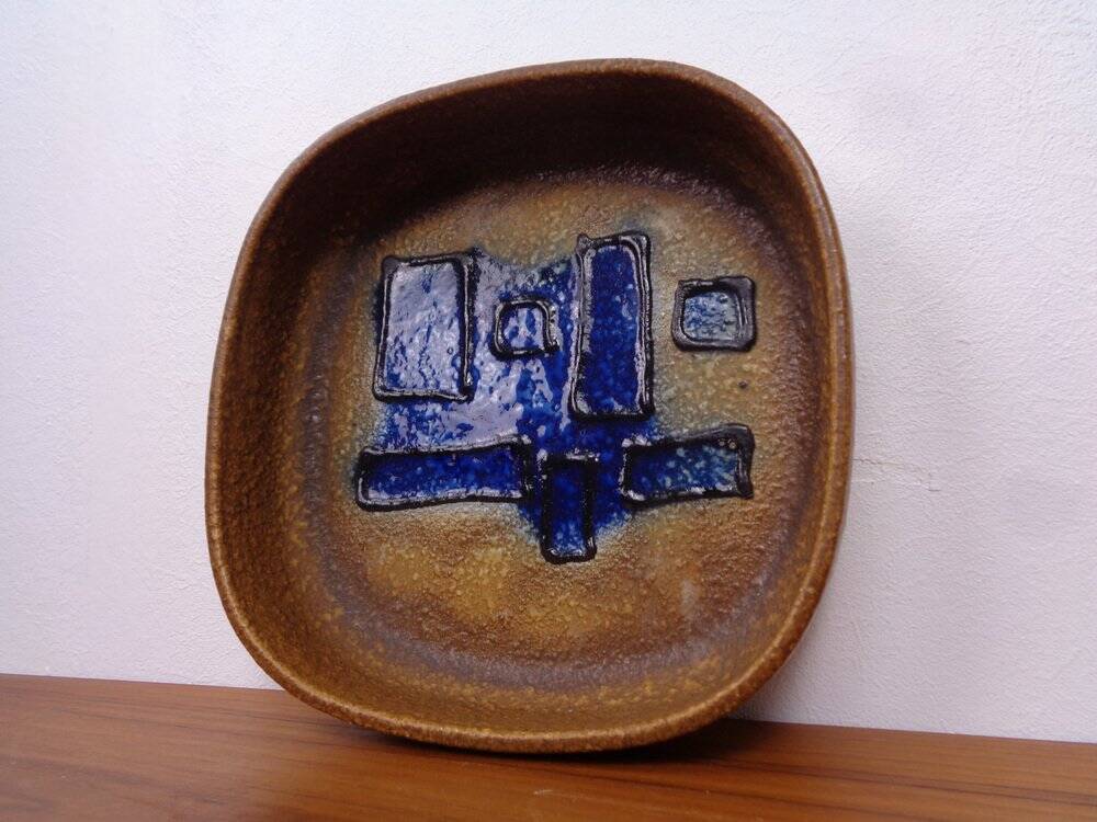 Glazed Lava Ceramic Bowl from Scheurich, Germany, 1970s