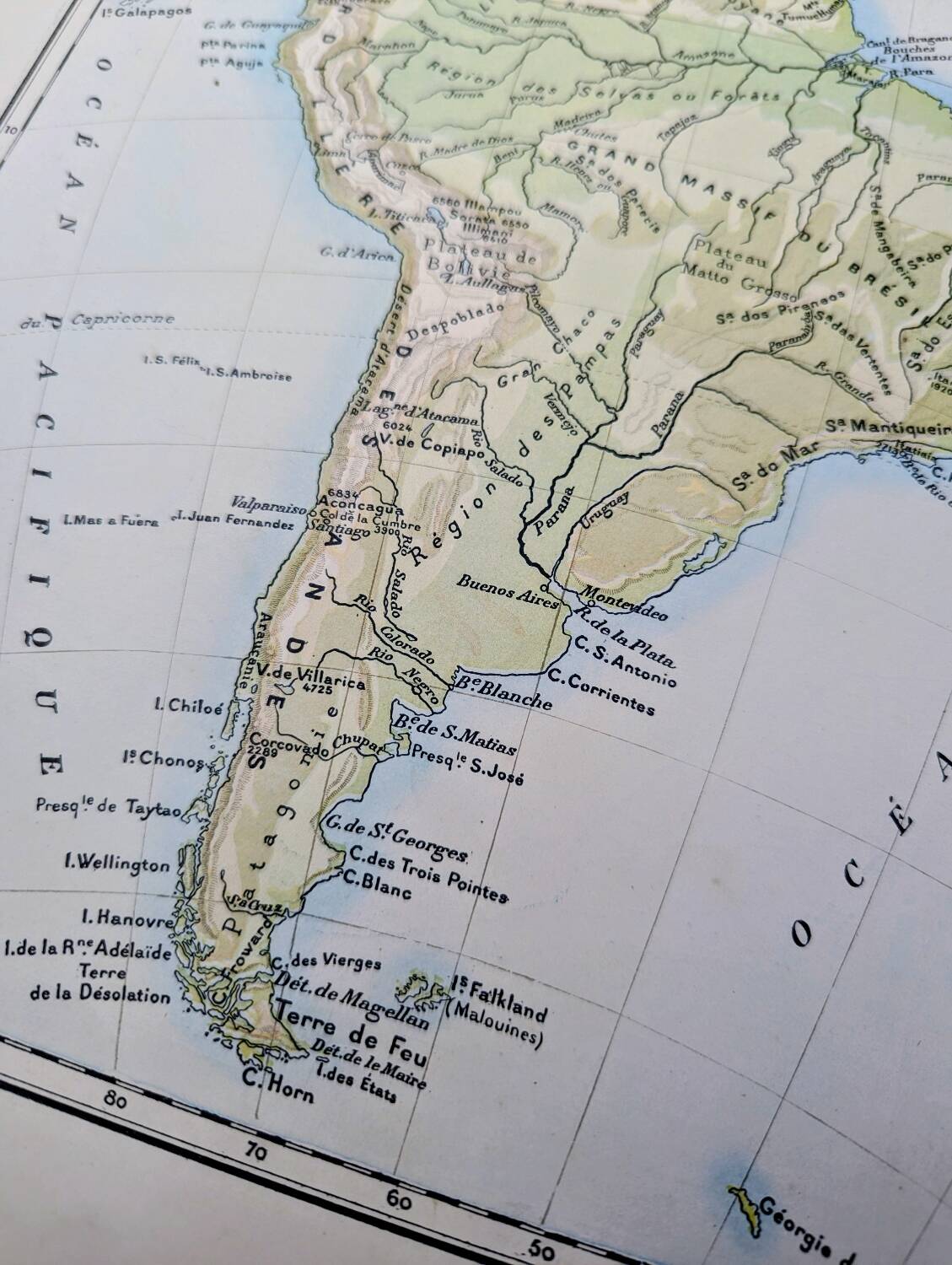 Printed in 1900, South America.
