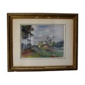 Henry Ottmann (1877-1927) Edge of the woods in the mist, signed pastel