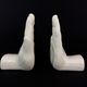 Pair of vintage bookends in white ceramic