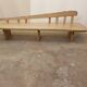 Solid wood bench