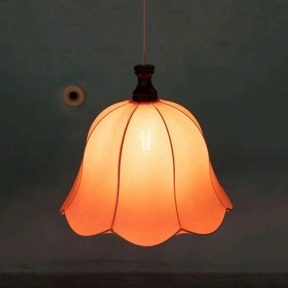 Vintage pink Scandinavian tulip pendant