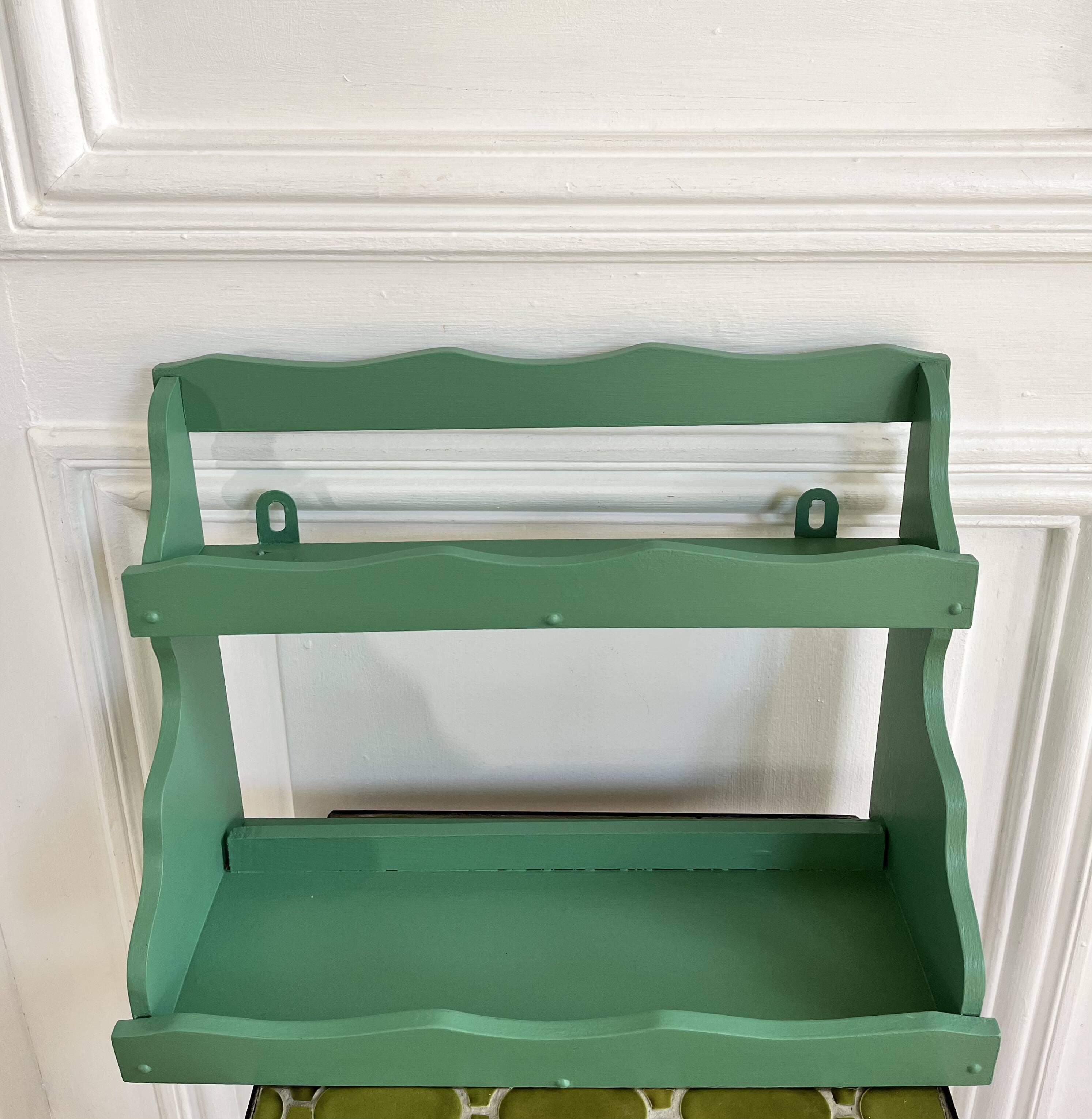 Vintage wall shelf with two shelves
