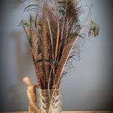 Faceted molded glass vase