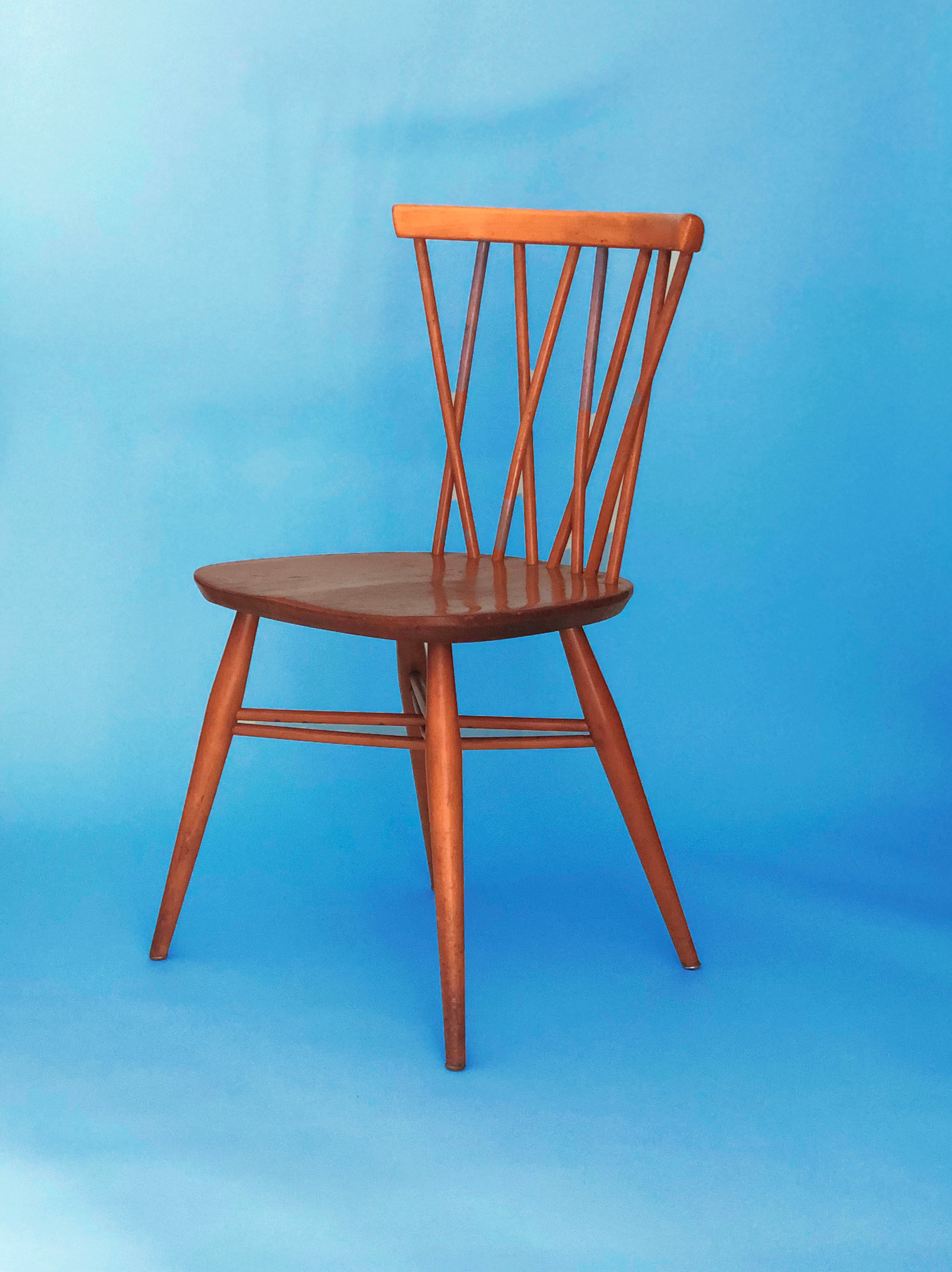 Set of 2 candlestick chairs by Lucian Ercolani for Ercol