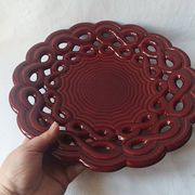 Saint Clément ceramic plate bowl barbotine fruit bowl