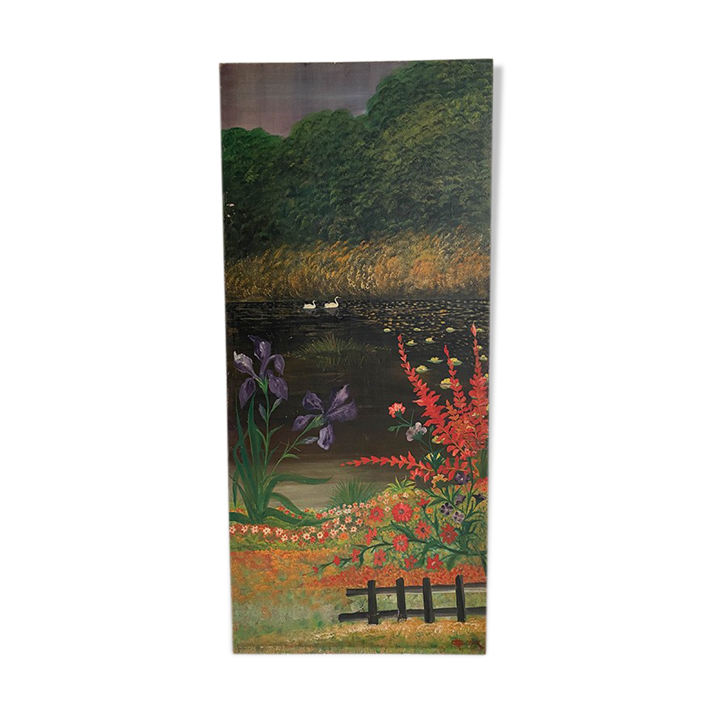 Oil painting on wood