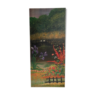 Oil painting on wood