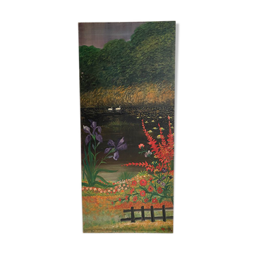 Oil painting on wood
